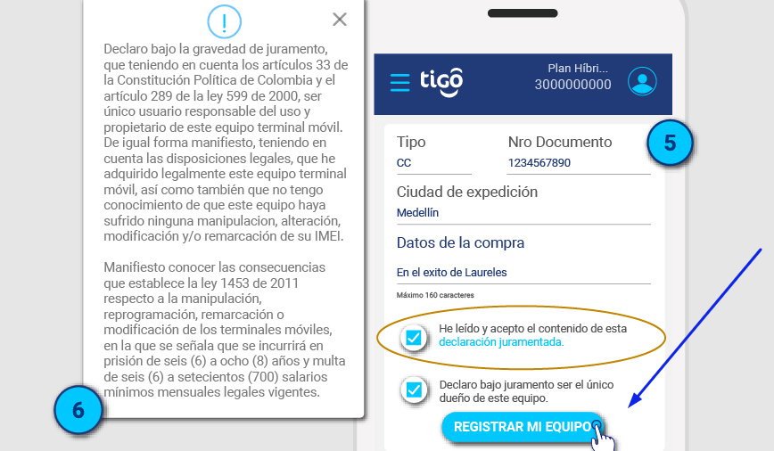 Cómo registrar equipo o celular Tigo