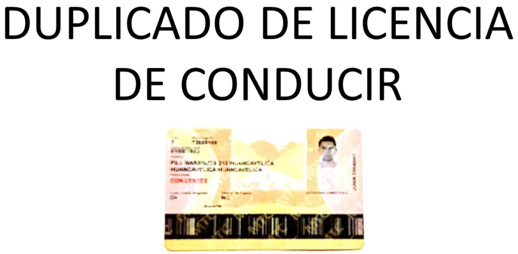 Duplicado de licencia de conducir