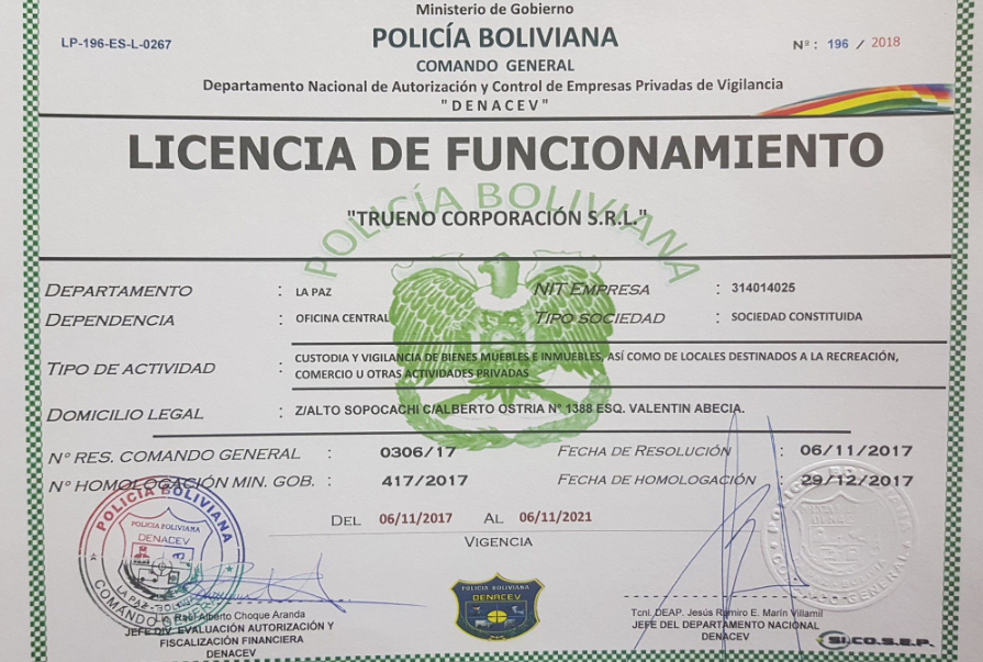 Licencia de Funcionamiento