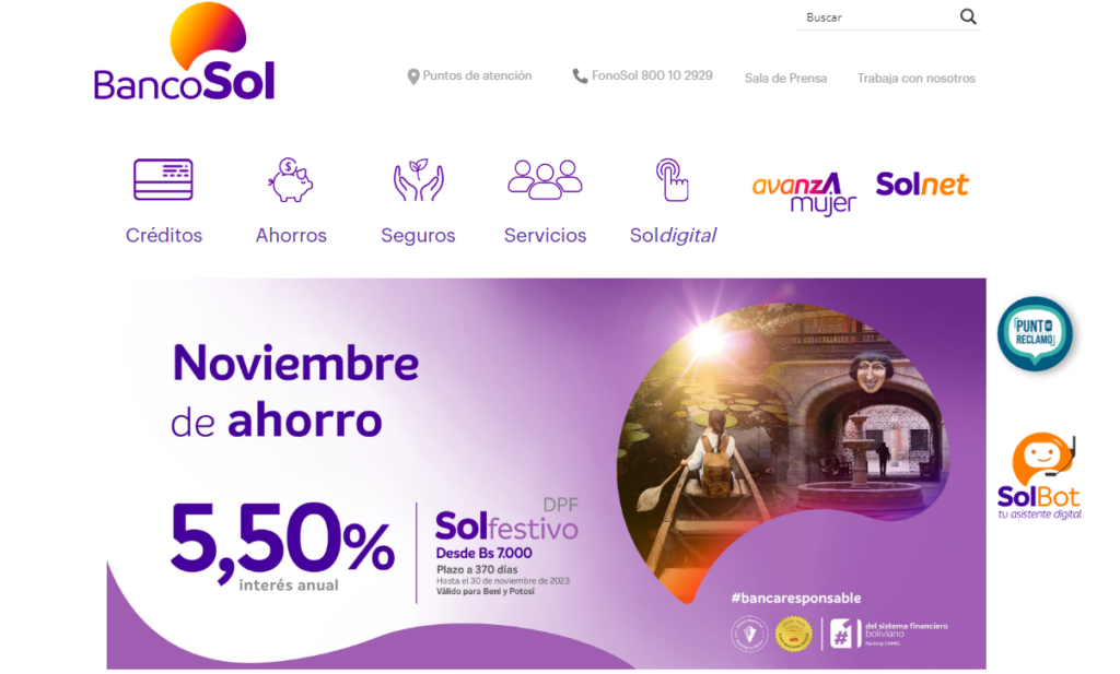 consultar el saldo en Banco Sol