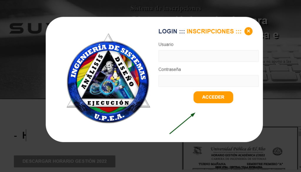 Inscripciones en el Sistema de la UPEA