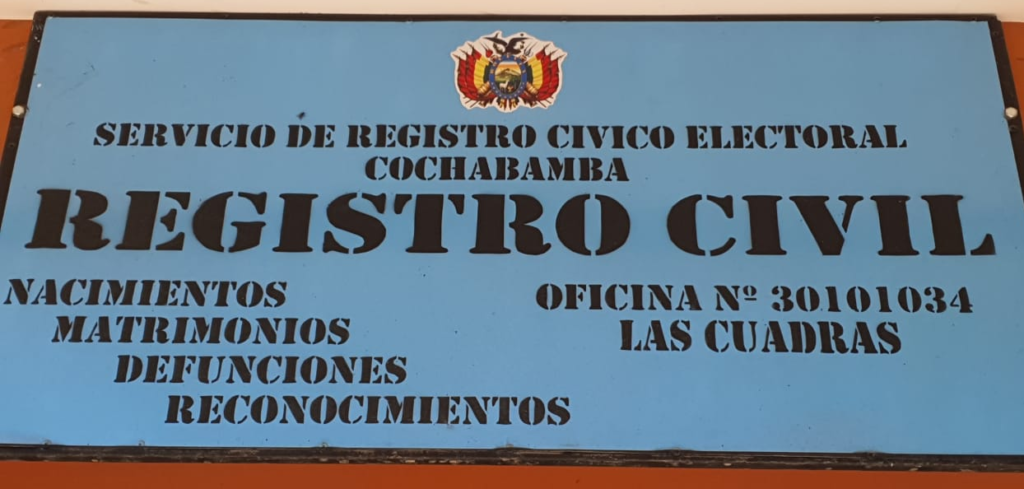 registro civil en Cochabamba